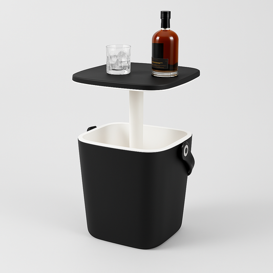 Portable Ice Bucket Cooler Table - 2 in 1